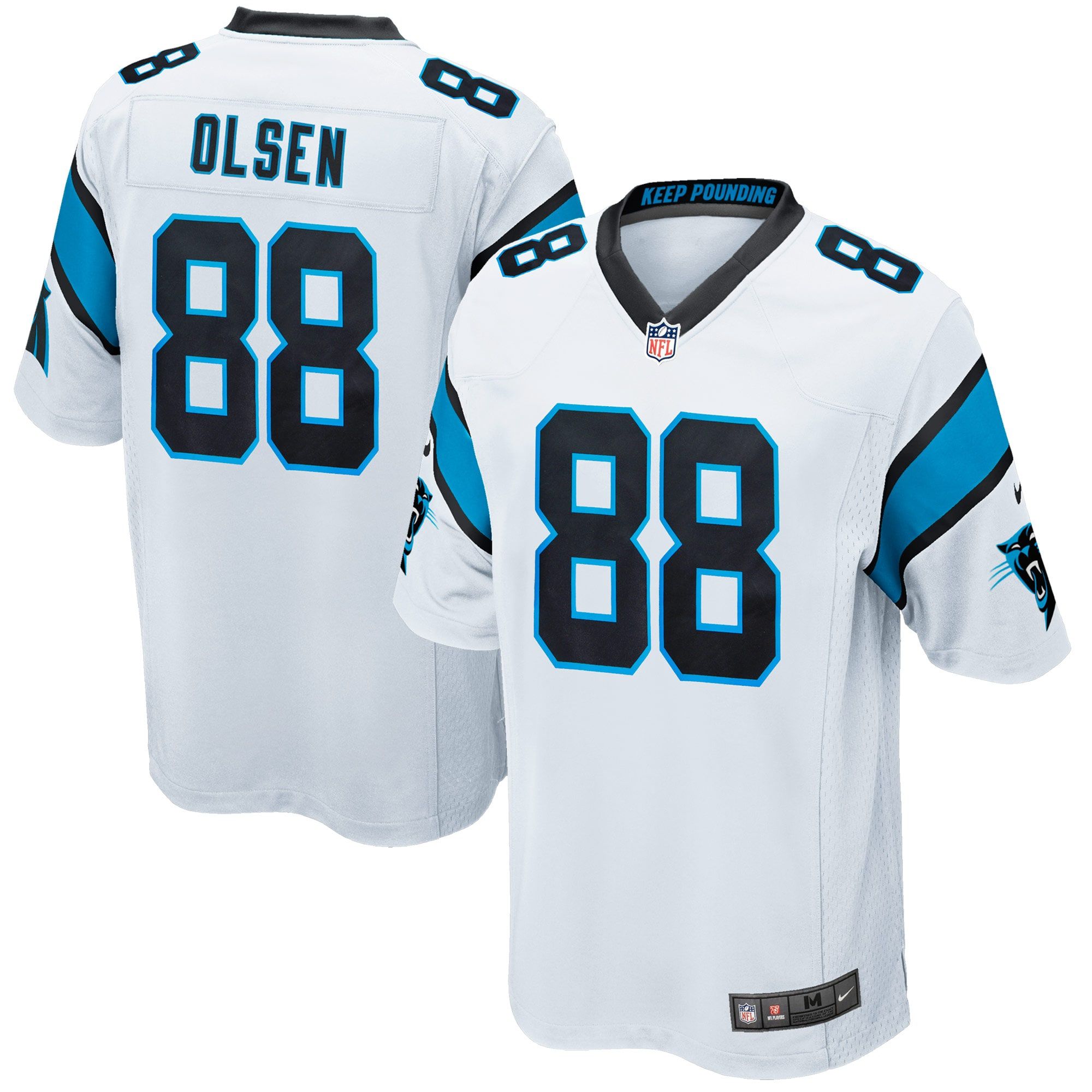 Men Carolina Panthers 88 Greg Olsen Nike White Player Game NFL Jersey